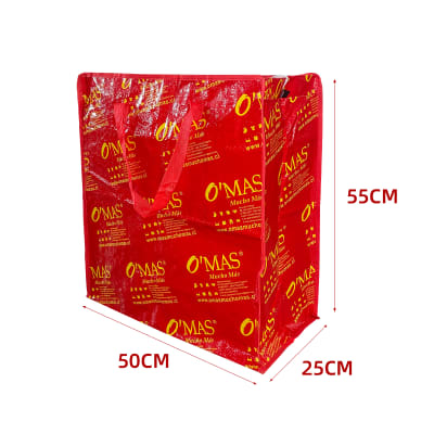BOLSA DE COMPRAS O'MAS 50X55X25CM | 120 UNID1