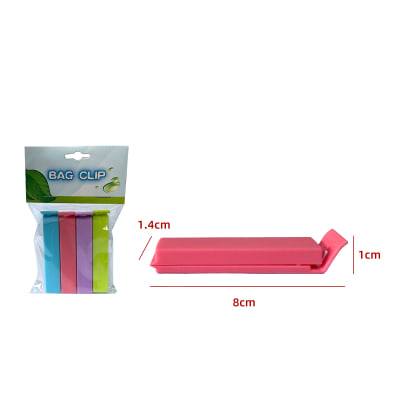CLIPS PARA BOLSAS COLOR LISO 8X1.4X1CM | 24 UNID1