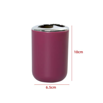 PORTA CEPILLO DE DIENTES PLASTICO BURDEO 10CM | 12 UNID1