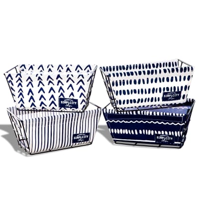 CANASTO ORGANIZADOR CON FIERRO 25X15X12CM | 12 UNID1