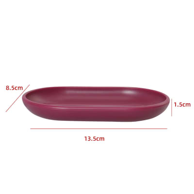 JABONERA COLOR BURDEO 13.5X8.5X2CM | 12 UNID1