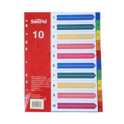 SEPARADOR DE CARTULINA DISEÑO NUMEROS A4 |12 UNID_OLD1