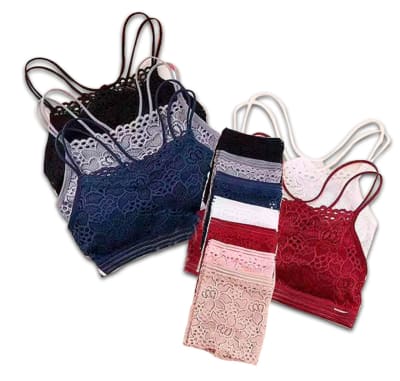 CONJUNTO DE MUJER BRALETTE Y CALZON DE ENCAJE| 12 UNID1