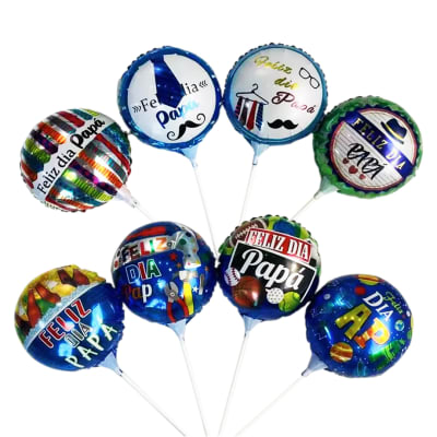 GLOBOS DECORATIVOS FELIZ DIA PAPA 24CM |36 UNID1