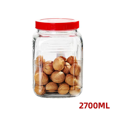 FRASCO DE VIDRIO CON TAPA PLASTICA 2700ML  | 24 UNID1