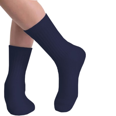 CALCETINES ESCOLAR CORTO AZUL ACRILICO TALLA 10-11 | 12 UNID1