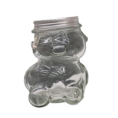 FRASCO VIDRIO OSITO TAPA ALUMINIO 300ML  | 36 UNID1