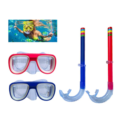 LENTES DE NATACION CON RESPIRADOR AZUL ROJO2