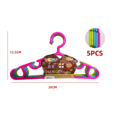 COLGADOR DE ROPA PARA NIÑOS 26X13.5CM 5PCS1