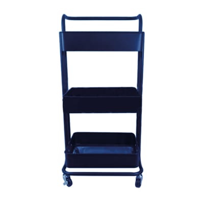 ESTANTE ORGANIZADOR 3 NIVELES CON RUEDAS AZUL 30.5X45X77CM | 4 UNID1