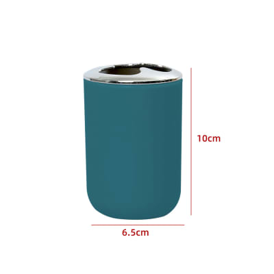 PORTA CEPILLO DE DIENTES PLASTICO ESTAMPADO VERDE OSCURO 10.5CM | 12 UNID1