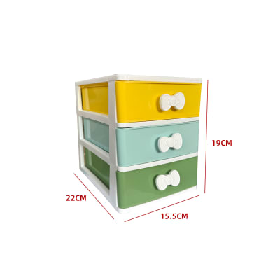 ORGANIZADOR PLASTICO 3 NIVELES 22X15.5X19CM | 12 UNID1