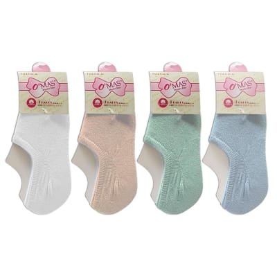 CALCETINES DE NIÑA COLOR LISO INVISIBLE TALLA 14-16 | 12 UNID1