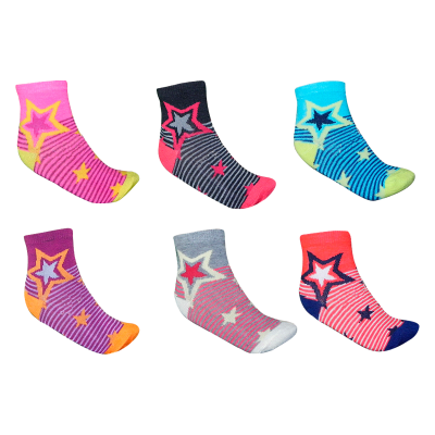 CALCETINES UNISEX ESTRELLA Y FRANJAS | 12 UNID1