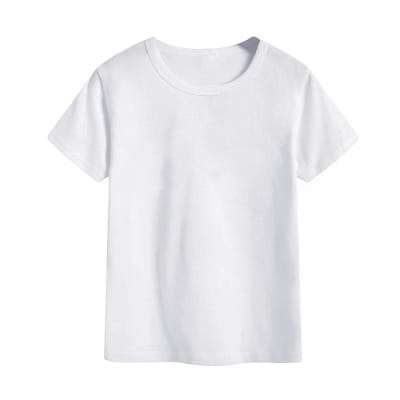 CAMISETA DE NIÑO JUVENIL COLOR BLANCO MANGA CORTA1