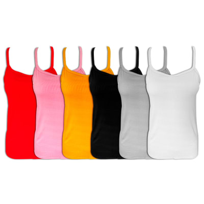 CAMISETA PABILO DE MUJER COLOR LISO | 12 UNID1