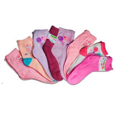 CALCETINES DE NIÑA PACK DE 4 TALLA 4 | 12 UNID1