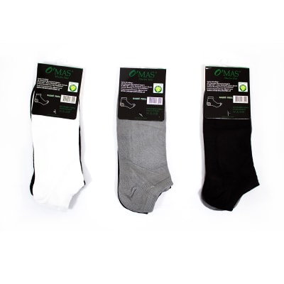 CALCETINES DE HOMBRE CORTE TOBILLO LISO | 12 UNID1