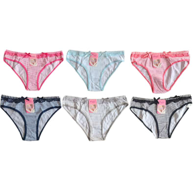 CALZON DE MUJER RAYADO CON ENCAJE | 12 UNID1