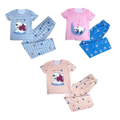 CONJUNTO PIJAMA LOLA MANGA CORTA Y PANTLON LARGO | 12 UNID1