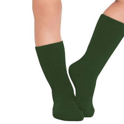 CALCETINES ESCOLAR LARGA VERDE ACRILICO TALLA 09-10 | 12 UNID1