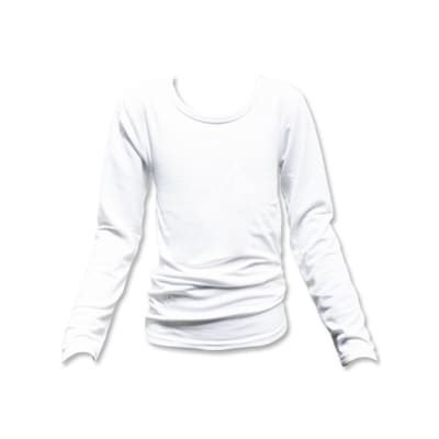 CAMISETA DE NIÑO CON POLAR COLOR BLANCO| 12 UNID1