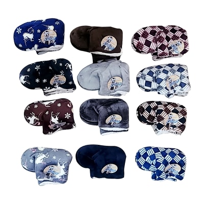 PANTUFLA DE NIÑO TIPO BOTA TALLA 2-4 4-6 6-8 | 18 UNID1