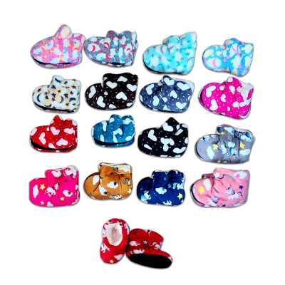 PANTUFLA  NIÑA CON CHIPORRO ESTAMPADO DISEÑO BOTA | 12 UNID1