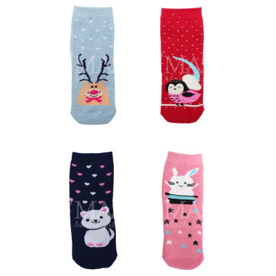 CALCETINES INVISIBLE PARA NIÑA CON DISEÑO TALLA 6| 12 UNID1