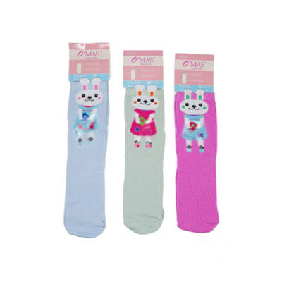 CALCETINES DE NIÑA MEDIA CAÑA CONEJO T2 | 12 UNID1