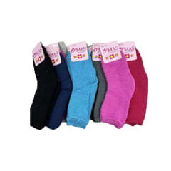 CALCETINES PARA NIÑA PLUMADA COLOR LISO | 12 UNID