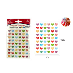 ETIQUETAS AUTOADHESIVAS CORAZON CON DISEÑO 5 HOJAS | 24 UNID