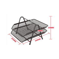 BANDEJA ORGANIZADOR DE OFICINA 2 NIVELES NEGRO