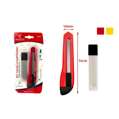 SET CUCHILLO CARTONERO 18MM 5 CUCHILLAS
