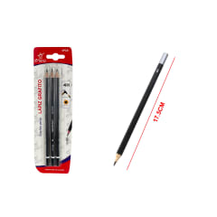 LAPIZ GRAFITO HEXAGONAL 4H 3PCS 17.5CM | 24 UNID