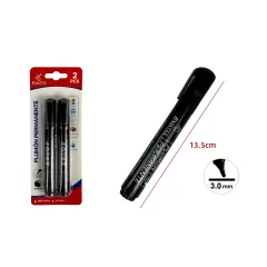 Plumón permanente negro 2 pcs