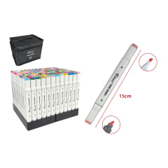 MARCADORES DOBLE PUNTA CON ESTUCHE 120 COLORES | 8 UNID