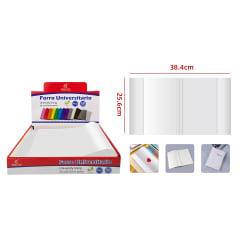 Forro college 38.4x25.6 blanco