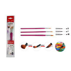SET PINCEL PUNTA REDONDA 3PCS