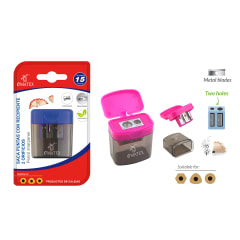 SACAPUNTAS CON RECIPIENTE 2 ORIFICIOS