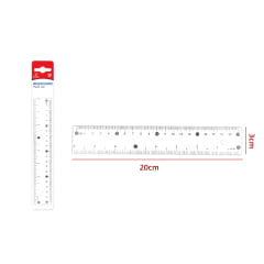REGLA DE PLASTICO 20CM