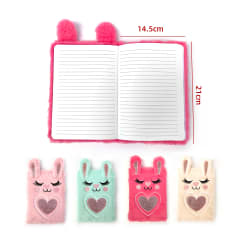 AGENDA PELUDA DISEÑO CONEJO CORAZON 14.5X21CM