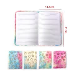 AGENDA PELUDA DISEÑO TIE DYE ESTRELLA 14.5X21CM 