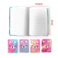 AGENDA PELUDA DISEÑO TIE DYE OSO 14.5X21CM 