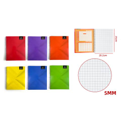 CUADERNO UNIVERSITARIO LISO COLORES SURTIDOS 100HJS 7MM