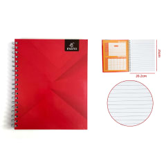 CUADERNO UNIVERSITARIO LISO ROJO COMPOSICION 100HJS
