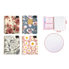 CUADERNO UNIVERSITARIO FLORES 100HJS