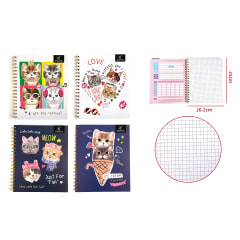 CUADERNO UNIVERSITARIO GATO CUTE 100HJS