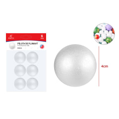 PELOTA DE PLUMAVIT 4CM 6PCS