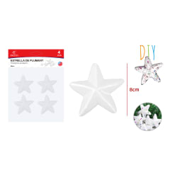 ESTRELLA DE PLUMAVIT 8CM 4PCS